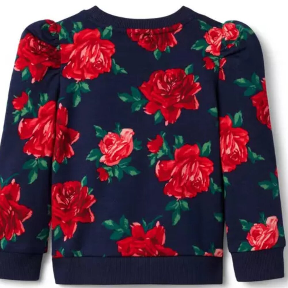 American Girl x Janie and Jack Wrapped In Roses Sweatshirt Top 12 Fits 9/10